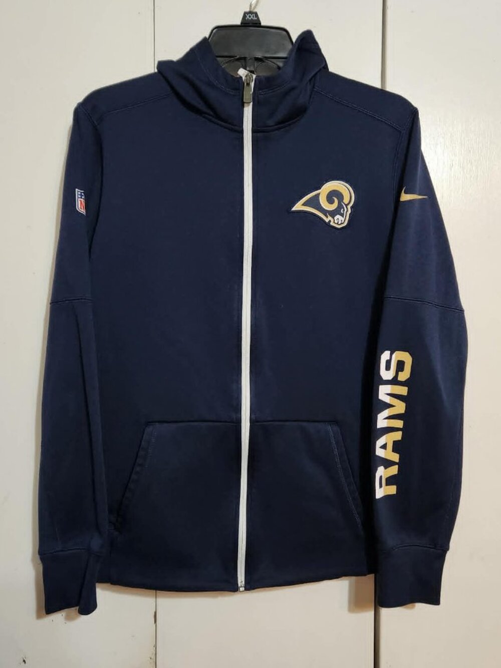 Nike NFL Los Angeles Rams Therma-FIT Hoodie Full Zip Jacket Youth XL 18/20 Blue